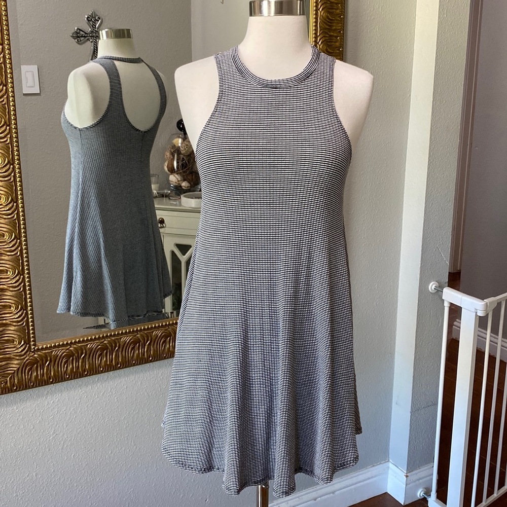 Small Striped Mini Dress, Cut out Back, Great Condition